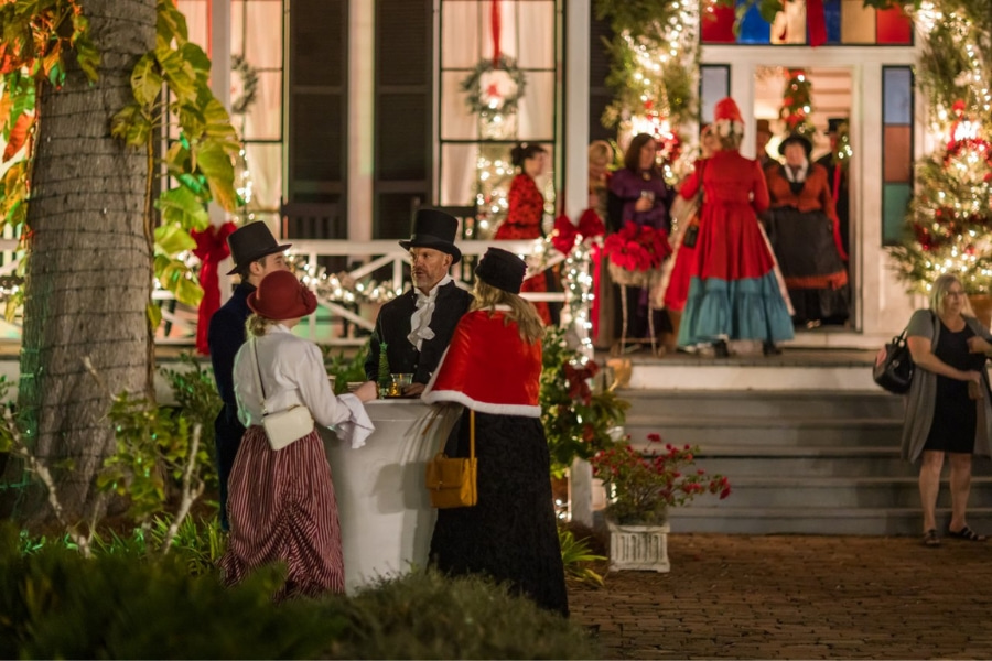 Costumed characters dressed up for Victorian-inspired festival on Amelia Island